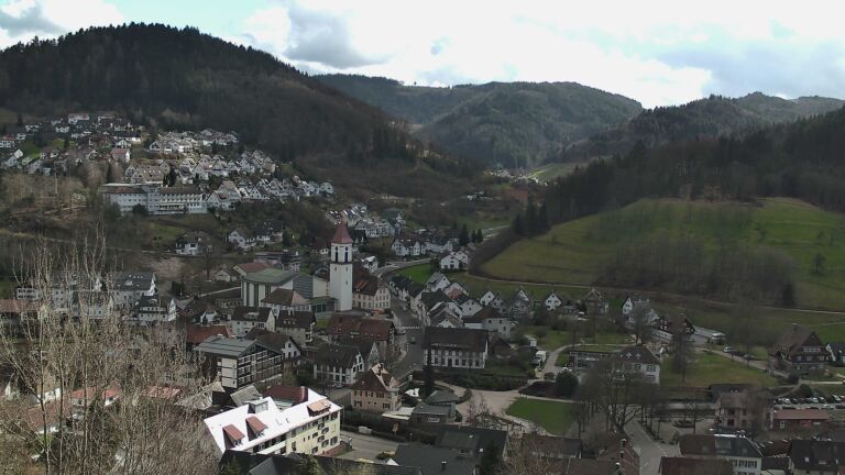 Dieses Bild zeigt eine Webcam-Aufnahme von Ottenhöfen, aufgenommen am Sonntag, den 01.03.2026 um 13:50 Uhr