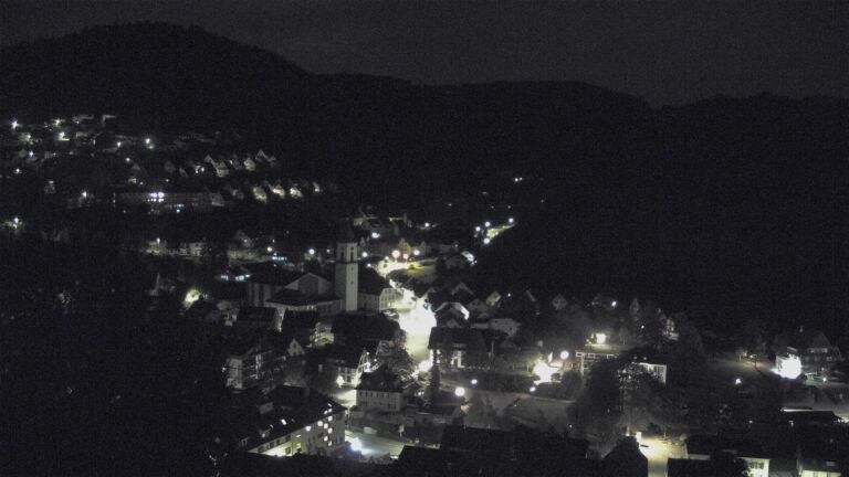 Dieses Bild zeigt eine Webcam-Aufnahme von Ottenhöfen, aufgenommen am Freitag, den 23.10.2026 um 03:30 Uhr