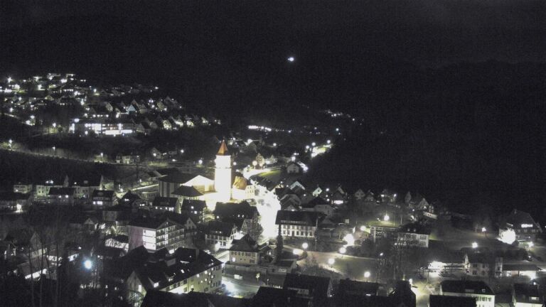 Dieses Bild zeigt eine Webcam-Aufnahme von Ottenhöfen, aufgenommen am Dienstag, den 17.02.2026 um 19:00 Uhr