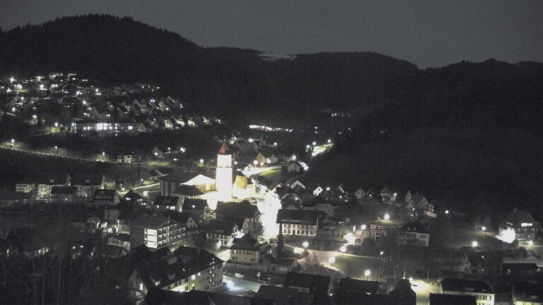 Dieses Bild zeigt eine Webcam-Aufnahme von Ottenhöfen, aufgenommen am Sonntag, den 29.03.2026 um 21:30 Uhr