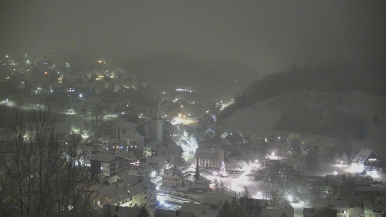 Dieses Bild zeigt eine Webcam-Aufnahme von Ottenhöfen, aufgenommen am Samstag, den 10.01.2026 um 23:00 Uhr