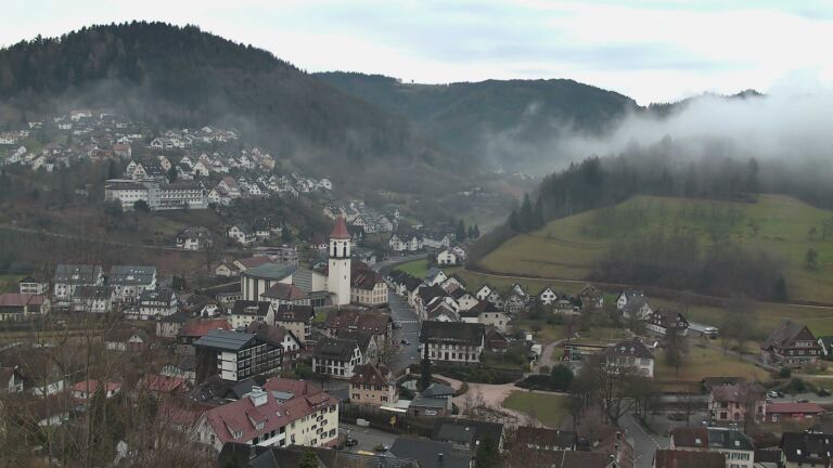 Dieses Bild zeigt eine Webcam-Aufnahme von Ottenhöfen, aufgenommen am Dienstag, den 03.02.2026 um 08:20 Uhr