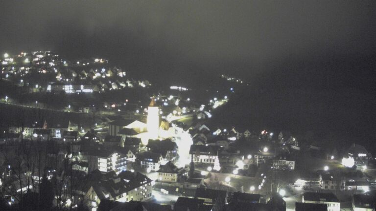 Dieses Bild zeigt eine Webcam-Aufnahme von Ottenhöfen, aufgenommen am Montag, den 22.12.2025 um 19:40 Uhr