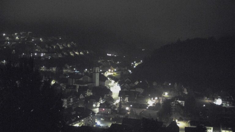 Dieses Bild zeigt eine Webcam-Aufnahme von Ottenhöfen, aufgenommen am Montag, den 19.10.2026 um 03:00 Uhr