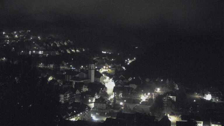 Dieses Bild zeigt eine Webcam-Aufnahme von Ottenhöfen, aufgenommen am Montag, den 19.10.2026 um 00:30 Uhr