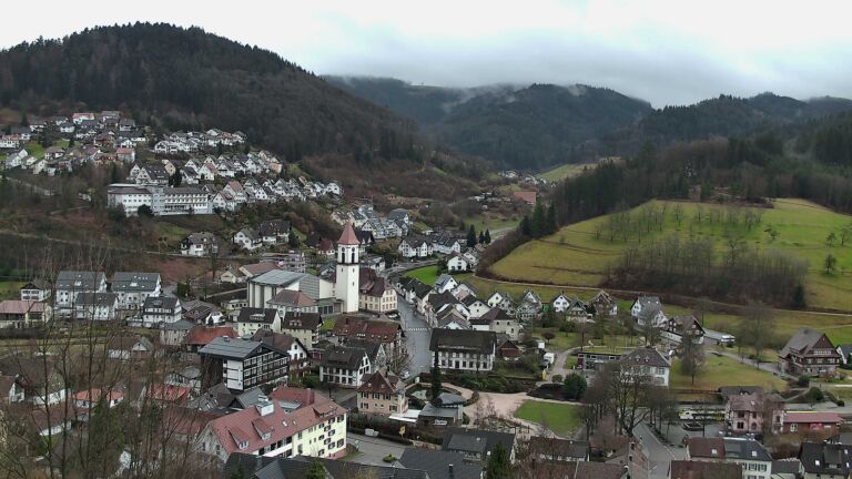 Dieses Bild zeigt eine Webcam-Aufnahme von Ottenhöfen, aufgenommen am Samstag, den 21.02.2026 um 15:20 Uhr