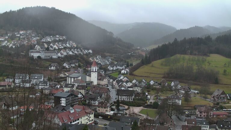 Dieses Bild zeigt eine Webcam-Aufnahme von Ottenhöfen, aufgenommen am Donnerstag, den 12.02.2026 um 08:40 Uhr