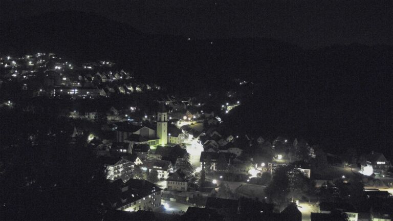 Dieses Bild zeigt eine Webcam-Aufnahme von Ottenhöfen, aufgenommen am Samstag, den 10.10.2026 um 22:00 Uhr