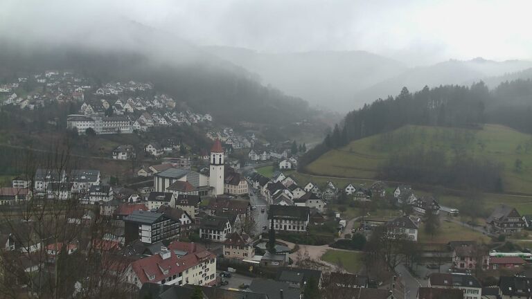 Dieses Bild zeigt eine Webcam-Aufnahme von Ottenhöfen, aufgenommen am Dienstag, den 03.02.2026 um 11:00 Uhr