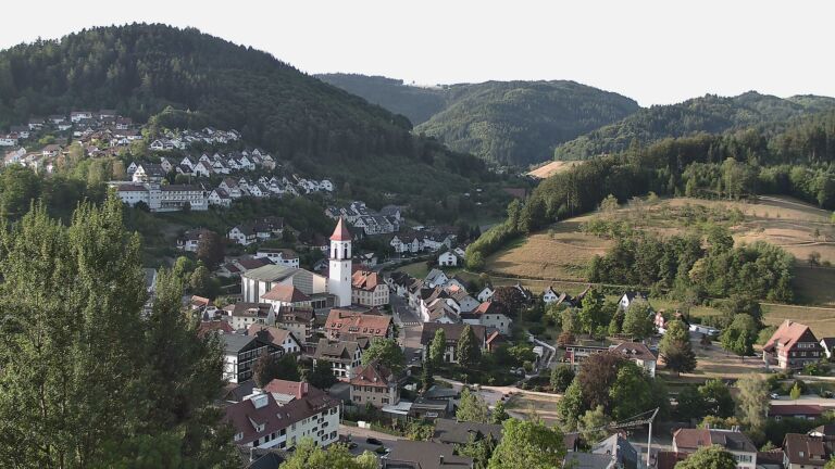 Dieses Bild zeigt eine Webcam-Aufnahme von Ottenhöfen, aufgenommen am Montag, den 10.08.2026 um 07:50 Uhr