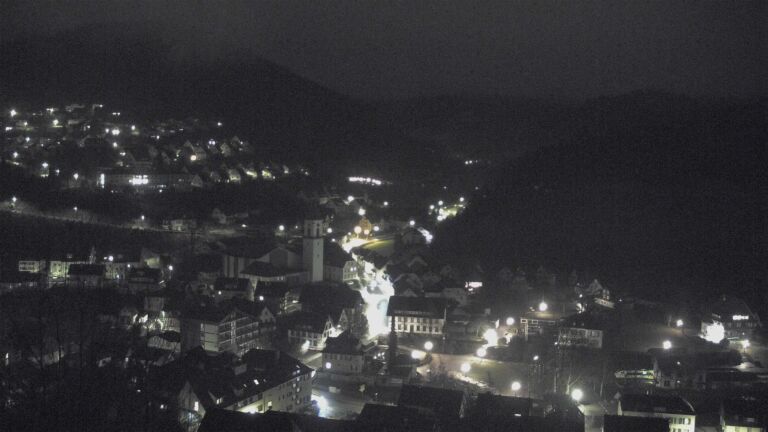 Dieses Bild zeigt eine Webcam-Aufnahme von Ottenhöfen, aufgenommen am Mittwoch, den 28.01.2026 um 23:30 Uhr