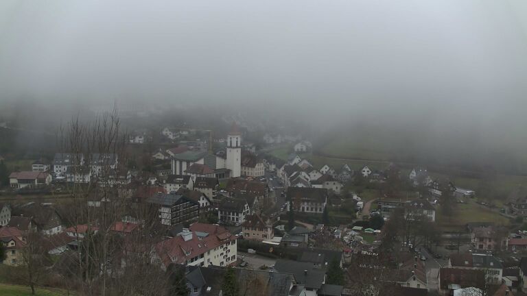 Dieses Bild zeigt eine Webcam-Aufnahme von Ottenhöfen, aufgenommen am Sonntag, den 14.12.2025 um 13:30 Uhr