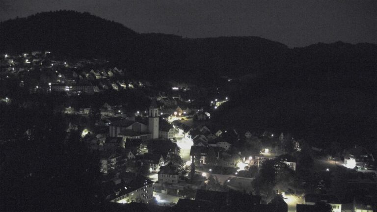 Dieses Bild zeigt eine Webcam-Aufnahme von Ottenhöfen, aufgenommen am Donnerstag, den 01.10.2026 um 00:30 Uhr