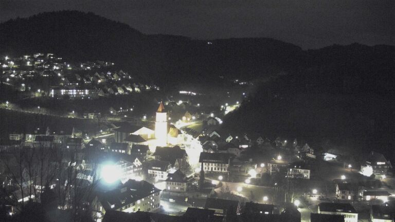 Dieses Bild zeigt eine Webcam-Aufnahme von Ottenhöfen, aufgenommen am Montag, den 02.02.2026 um 19:50 Uhr