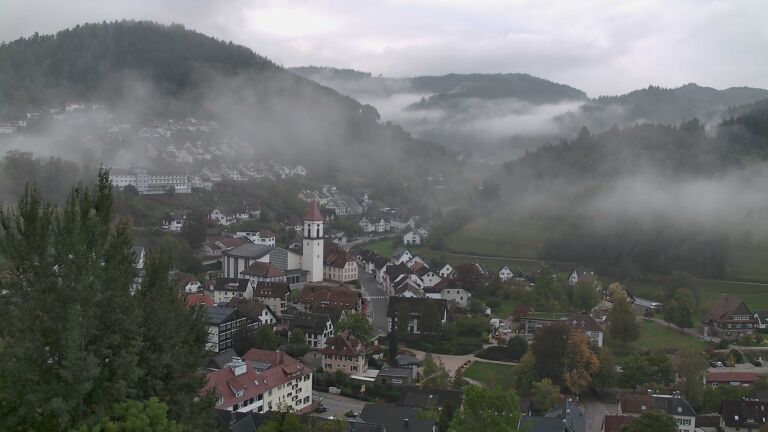 Dieses Bild zeigt eine Webcam-Aufnahme von Ottenhöfen, aufgenommen am Montag, den 19.10.2026 um 08:50 Uhr