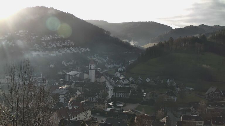 Dieses Bild zeigt eine Webcam-Aufnahme von Ottenhöfen, aufgenommen am Samstag, den 07.02.2026 um 09:30 Uhr