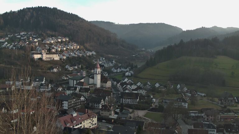 Dieses Bild zeigt eine Webcam-Aufnahme von Ottenhöfen, aufgenommen am Montag, den 09.02.2026 um 16:40 Uhr