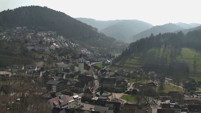 Dieses Bild zeigt eine Webcam-Aufnahme von Ottenhöfen, aufgenommen am Sonntag, den 08.03.2026 um 13:00 Uhr