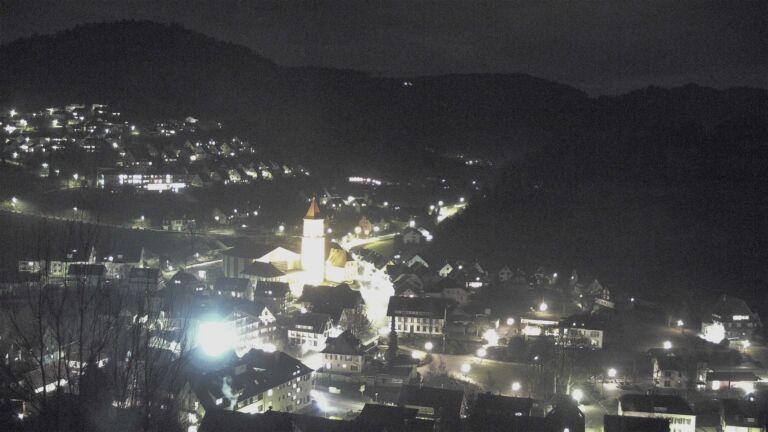 Dieses Bild zeigt eine Webcam-Aufnahme von Ottenhöfen, aufgenommen am Montag, den 02.02.2026 um 19:10 Uhr