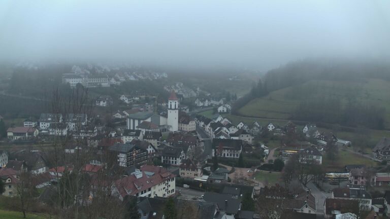 Dieses Bild zeigt eine Webcam-Aufnahme von Ottenhöfen, aufgenommen am Dienstag, den 16.12.2025 um 16:20 Uhr