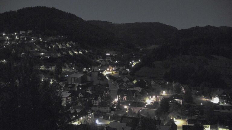 Dieses Bild zeigt eine Webcam-Aufnahme von Ottenhöfen, aufgenommen am Montag, den 28.09.2026 um 00:30 Uhr