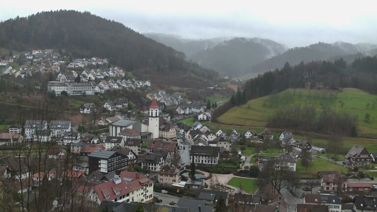 Dieses Bild zeigt eine Webcam-Aufnahme von Ottenhöfen, aufgenommen am Samstag, den 14.03.2026 um 09:50 Uhr