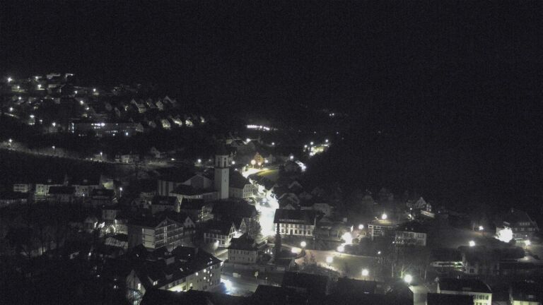 Dieses Bild zeigt eine Webcam-Aufnahme von Ottenhöfen, aufgenommen am Freitag, den 13.02.2026 um 01:30 Uhr