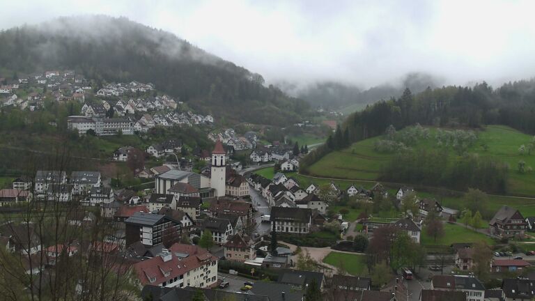 Dieses Bild zeigt eine Webcam-Aufnahme von Ottenhöfen, aufgenommen am Montag, den 13.04.2026 um 08:50 Uhr