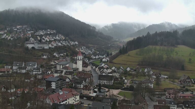 Dieses Bild zeigt eine Webcam-Aufnahme von Ottenhöfen, aufgenommen am Freitag, den 20.02.2026 um 13:10 Uhr