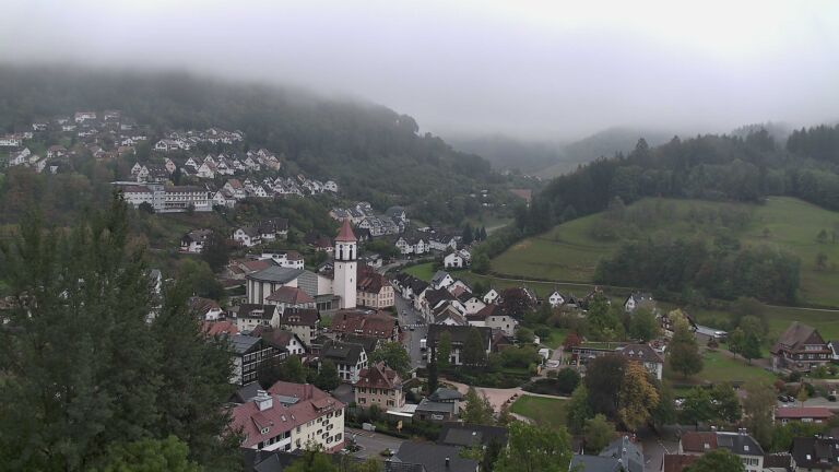 Dieses Bild zeigt eine Webcam-Aufnahme von Ottenhöfen, aufgenommen am Mittwoch, den 14.10.2026 um 09:10 Uhr