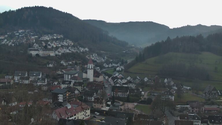 Dieses Bild zeigt eine Webcam-Aufnahme von Ottenhöfen, aufgenommen am Samstag, den 20.12.2025 um 16:40 Uhr