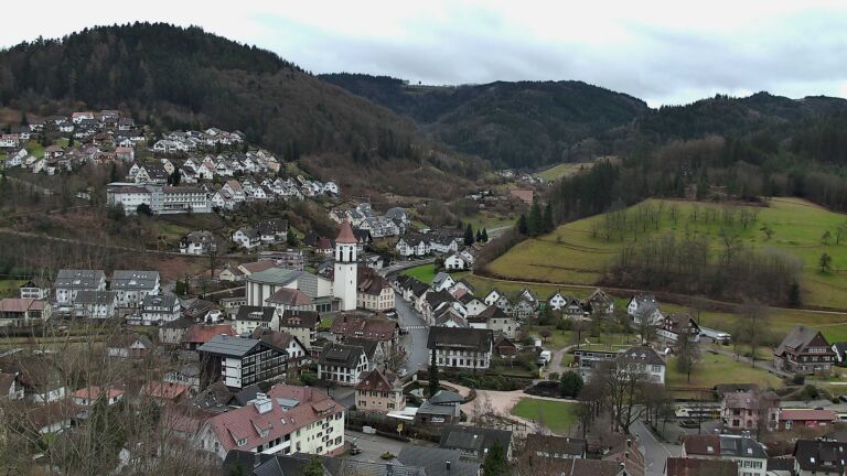 Dieses Bild zeigt eine Webcam-Aufnahme von Ottenhöfen, aufgenommen am Sonntag, den 22.02.2026 um 11:00 Uhr