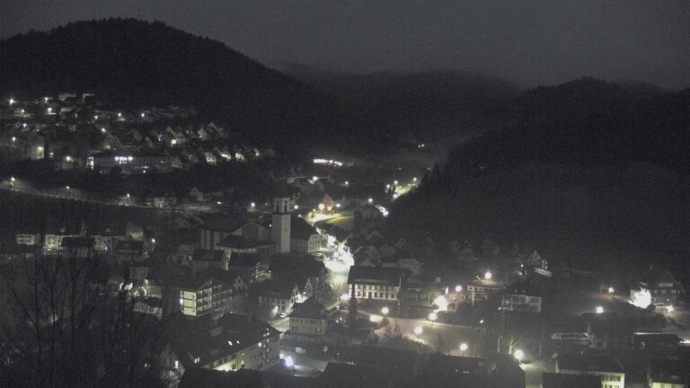 Dieses Bild zeigt eine Webcam-Aufnahme von Ottenhöfen, aufgenommen am Sonntag, den 01.02.2026 um 04:00 Uhr