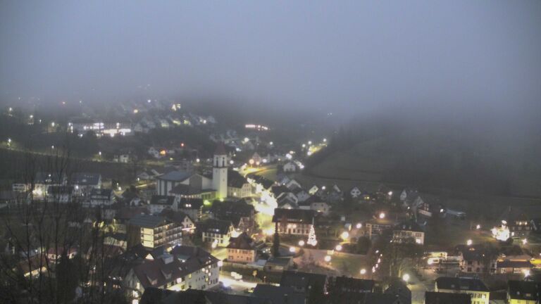 Dieses Bild zeigt eine Webcam-Aufnahme von Ottenhöfen, aufgenommen am Montag, den 22.12.2025 um 07:40 Uhr