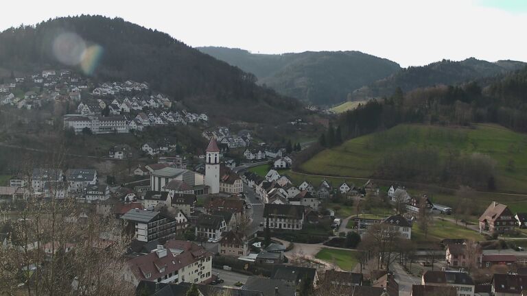 Dieses Bild zeigt eine Webcam-Aufnahme von Ottenhöfen, aufgenommen am Samstag, den 28.02.2026 um 08:50 Uhr