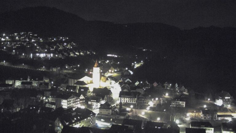 Dieses Bild zeigt eine Webcam-Aufnahme von Ottenhöfen, aufgenommen am Montag, den 09.02.2026 um 21:00 Uhr
