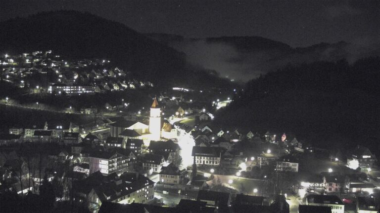 Dieses Bild zeigt eine Webcam-Aufnahme von Ottenhöfen, aufgenommen am Dienstag, den 24.02.2026 um 19:40 Uhr