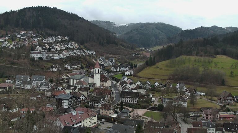 Dieses Bild zeigt eine Webcam-Aufnahme von Ottenhöfen, aufgenommen am Sonntag, den 15.02.2026 um 11:50 Uhr