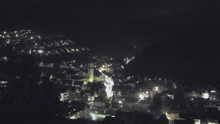 Dieses Bild zeigt eine Webcam-Aufnahme von Ottenhöfen, aufgenommen am Dienstag, den 13.10.2026 um 22:00 Uhr