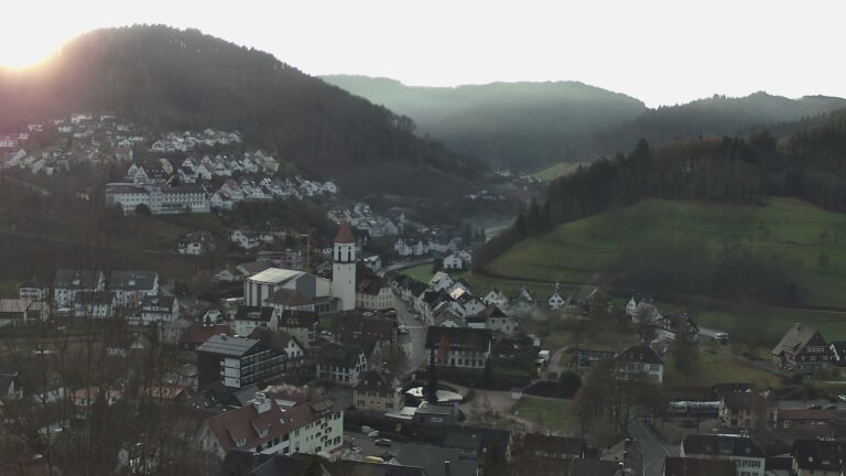 Dieses Bild zeigt eine Webcam-Aufnahme von Ottenhöfen, aufgenommen am Sonntag, den 21.12.2025 um 09:20 Uhr