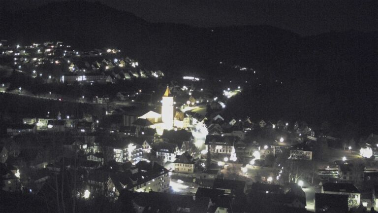Dieses Bild zeigt eine Webcam-Aufnahme von Ottenhöfen, aufgenommen am Montag, den 15.12.2025 um 22:30 Uhr