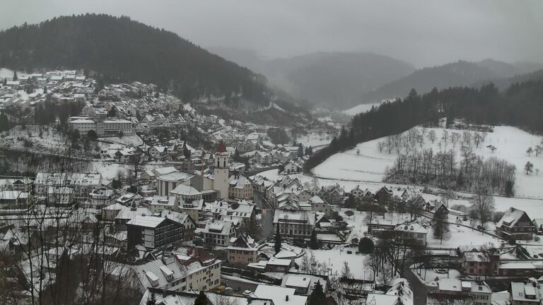 Dieses Bild zeigt eine Webcam-Aufnahme von Ottenhöfen, aufgenommen am Donnerstag, den 08.01.2026 um 15:40 Uhr