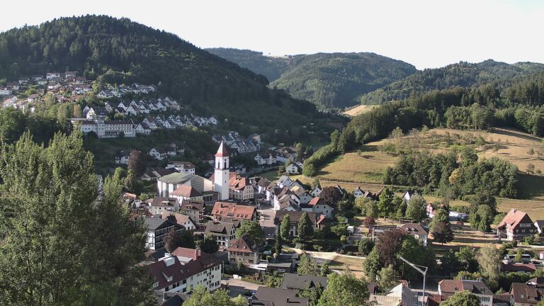 Dieses Bild zeigt eine Webcam-Aufnahme von Ottenhöfen, aufgenommen am Mittwoch, den 22.07.2026 um 08:10 Uhr