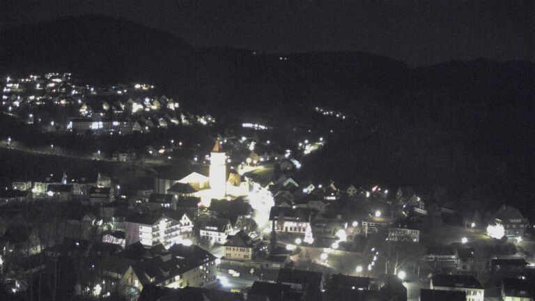 Dieses Bild zeigt eine Webcam-Aufnahme von Ottenhöfen, aufgenommen am Samstag, den 20.12.2025 um 21:30 Uhr