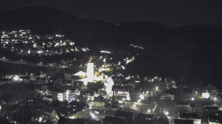 Dieses Bild zeigt eine Webcam-Aufnahme von Ottenhöfen, aufgenommen am Samstag, den 20.12.2025 um 22:00 Uhr