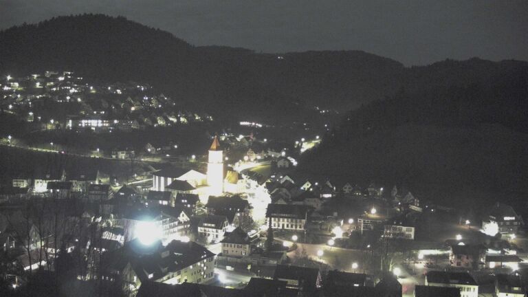 Dieses Bild zeigt eine Webcam-Aufnahme von Ottenhöfen, aufgenommen am Samstag, den 31.01.2026 um 19:20 Uhr