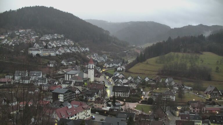 Dieses Bild zeigt eine Webcam-Aufnahme von Ottenhöfen, aufgenommen am Sonntag, den 22.02.2026 um 07:10 Uhr