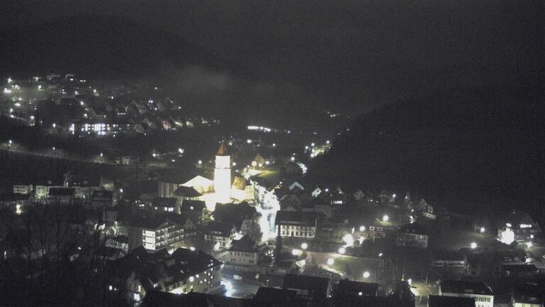 Dieses Bild zeigt eine Webcam-Aufnahme von Ottenhöfen, aufgenommen am Mittwoch, den 25.03.2026 um 21:30 Uhr