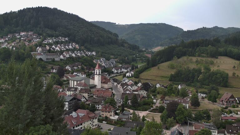 Dieses Bild zeigt eine Webcam-Aufnahme von Ottenhöfen, aufgenommen am Montag, den 03.08.2026 um 08:00 Uhr