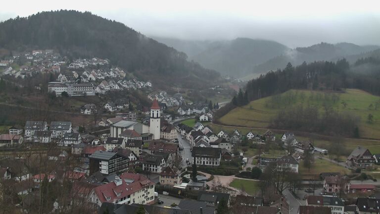 Dieses Bild zeigt eine Webcam-Aufnahme von Ottenhöfen, aufgenommen am Freitag, den 20.02.2026 um 17:30 Uhr